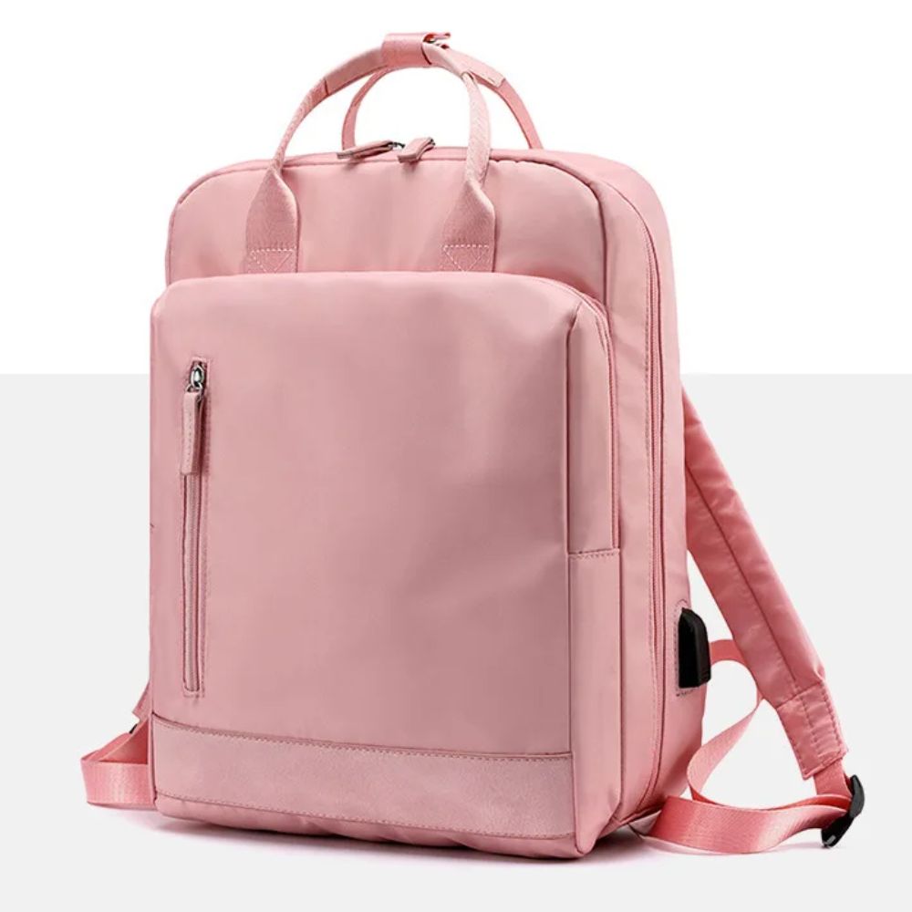 Bolsa Feminina Masculina Moderna Mochila à Prova d´água com Carregador de Celular