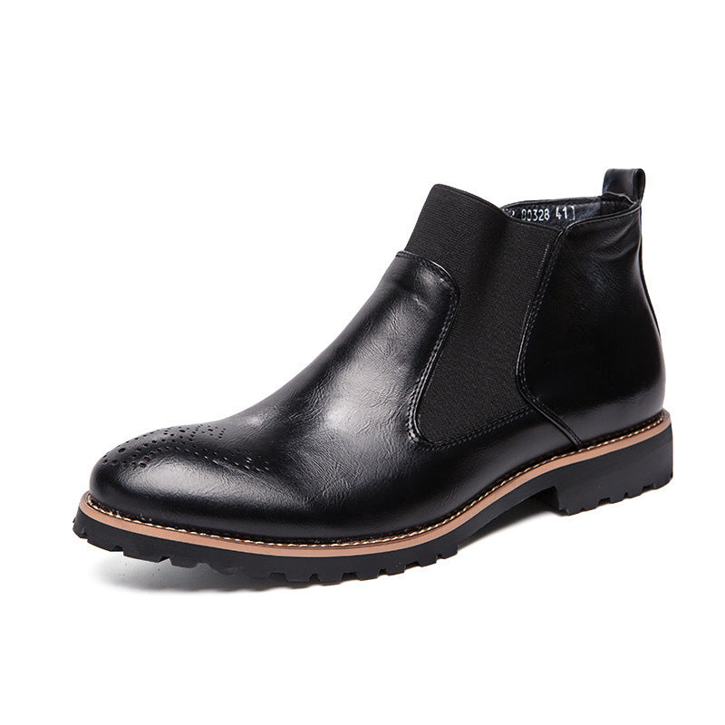 Bota Masculina Cano Curto em Couro